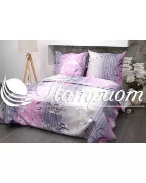 КПБ 1.5 спальный Симфония, розовый, набивная бязь 125 г/м² 355-1